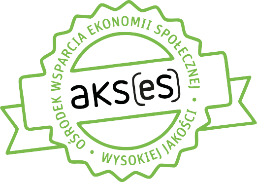 Logotyp System akredytacji i standardów działania instytucji wsparcia ekonomii społecznej AKSES